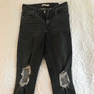 Levi Strauss skinny light black wash jeans 27